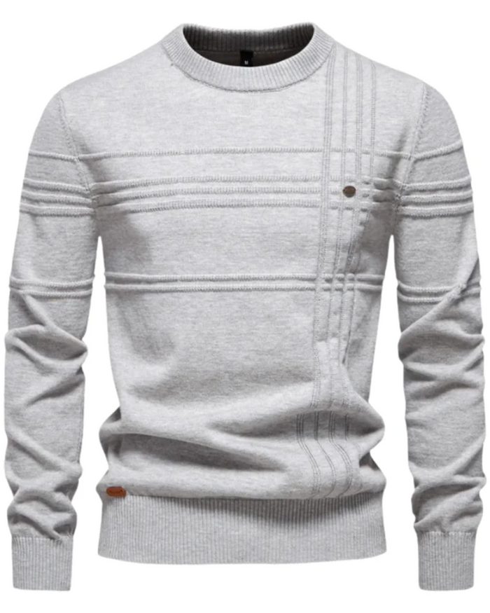Men's Jumper With Checkered Design