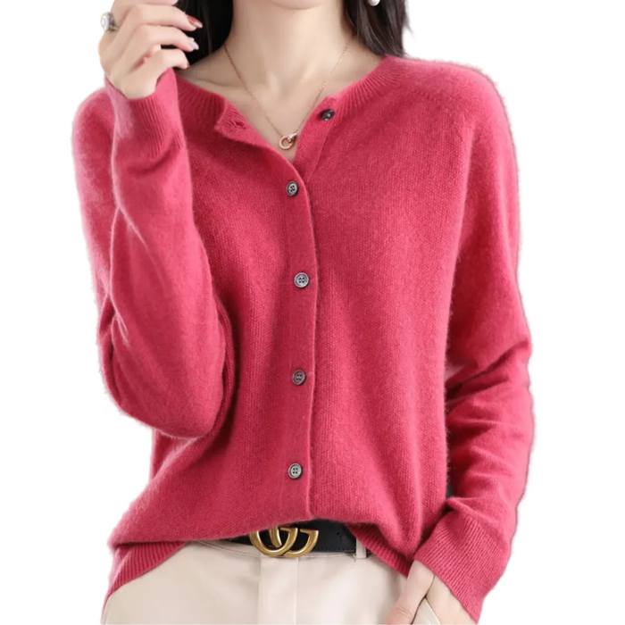 Cashmere Crew-Neck Cardigan