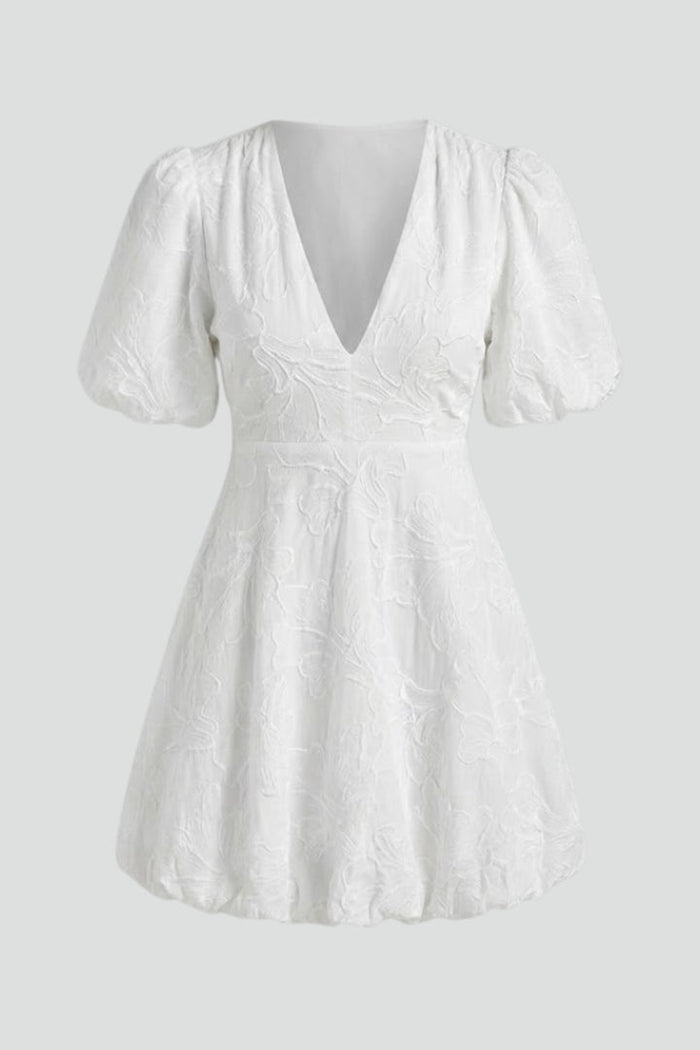 Women’s Mini Dress with Puff Sleeves