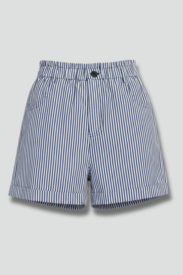 Women’s Shorts with Button Waist and Side Pockets