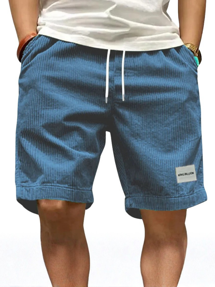 Corduroy Drawstring Cargo Shorts