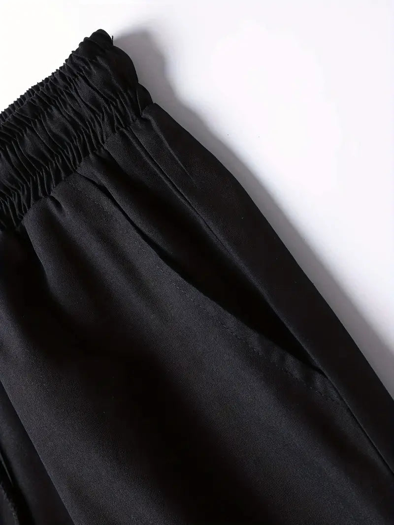 Leather-Patch Cotton Drawstring Shorts