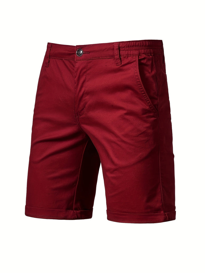 Easy-Waist Chino Turn-Up Shorts