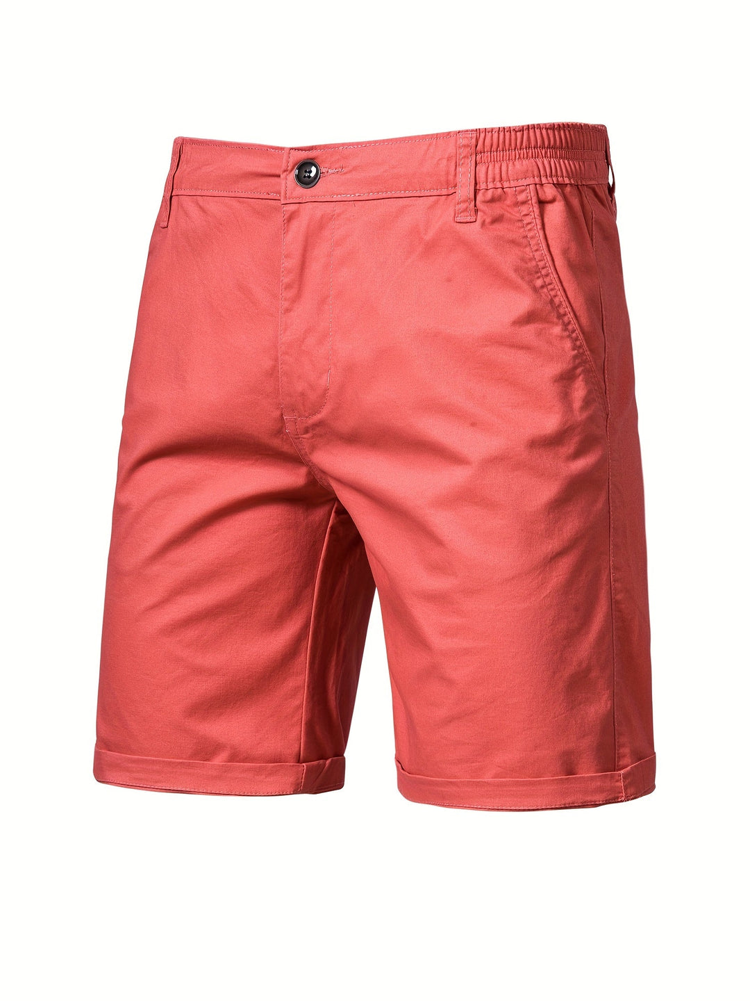 Easy-Waist Chino Turn-Up Shorts