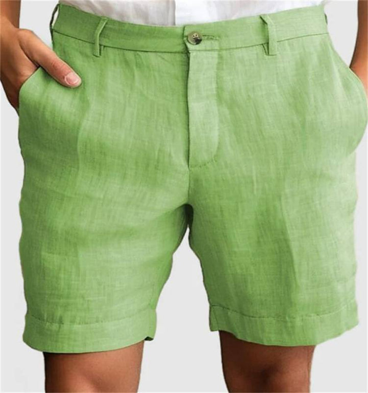 Knee-Length Linen Walk Shorts