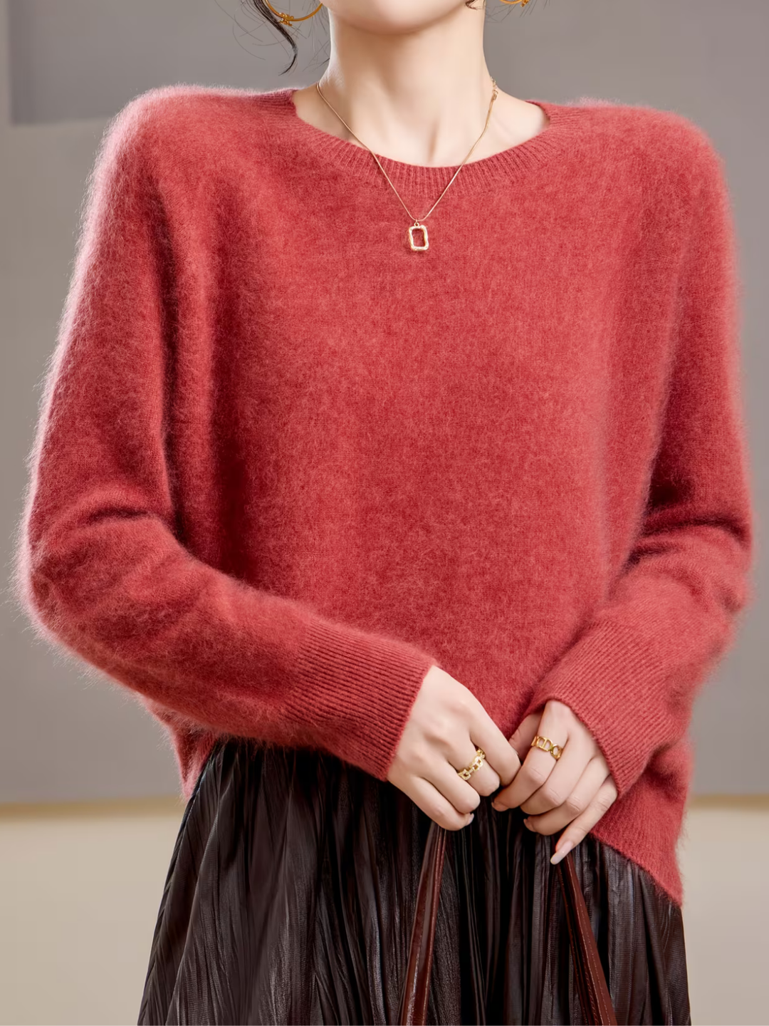 Brushed Cashmere Crew-Neck Jumper