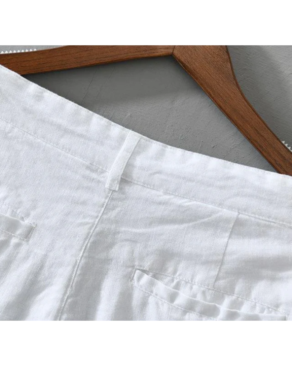 Flat-Front Linen Turn-Up Shorts