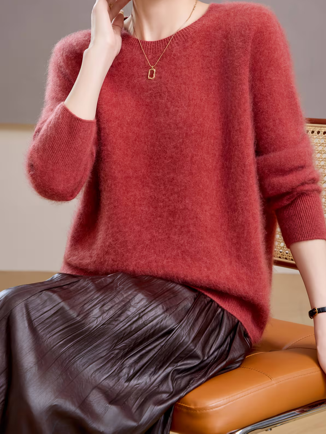 Brushed Cashmere Crew-Neck Jumper