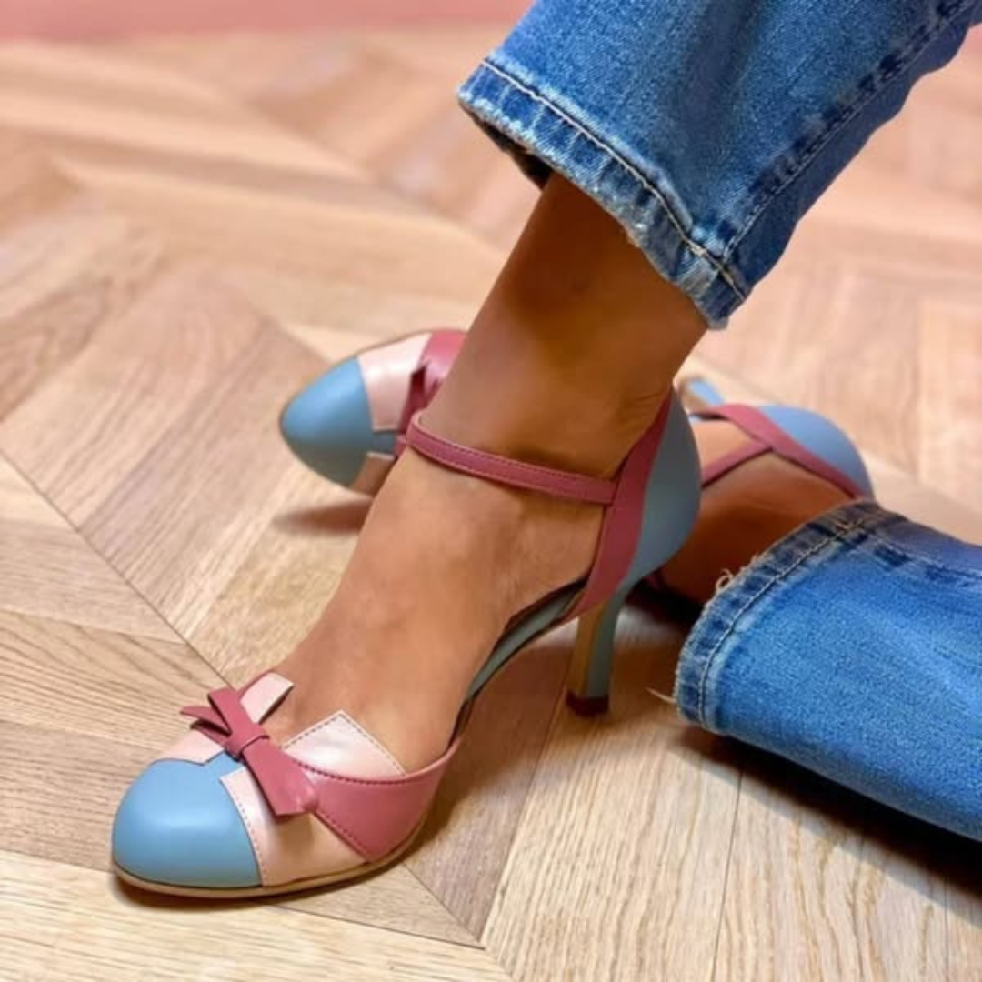 Leather Court Heels