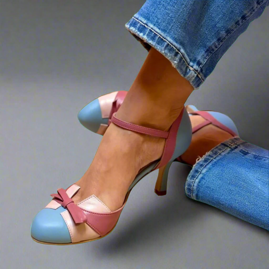 Leather Court Heels
