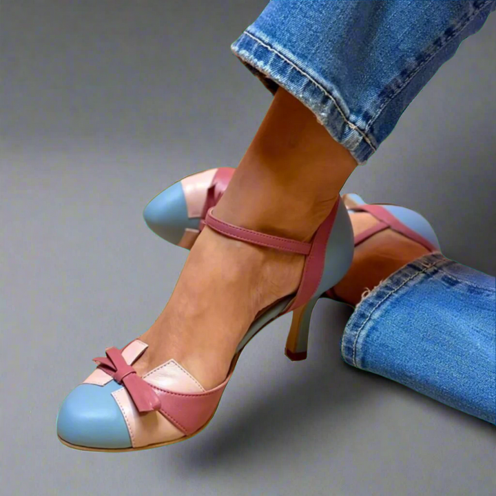 Leather Court Heels