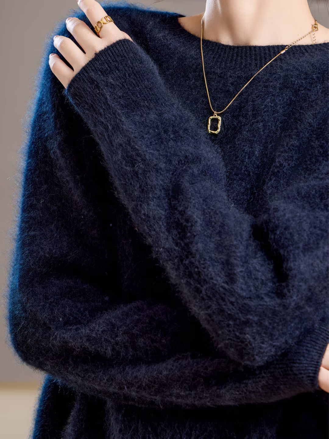 Brushed Cashmere Crew-Neck Jumper