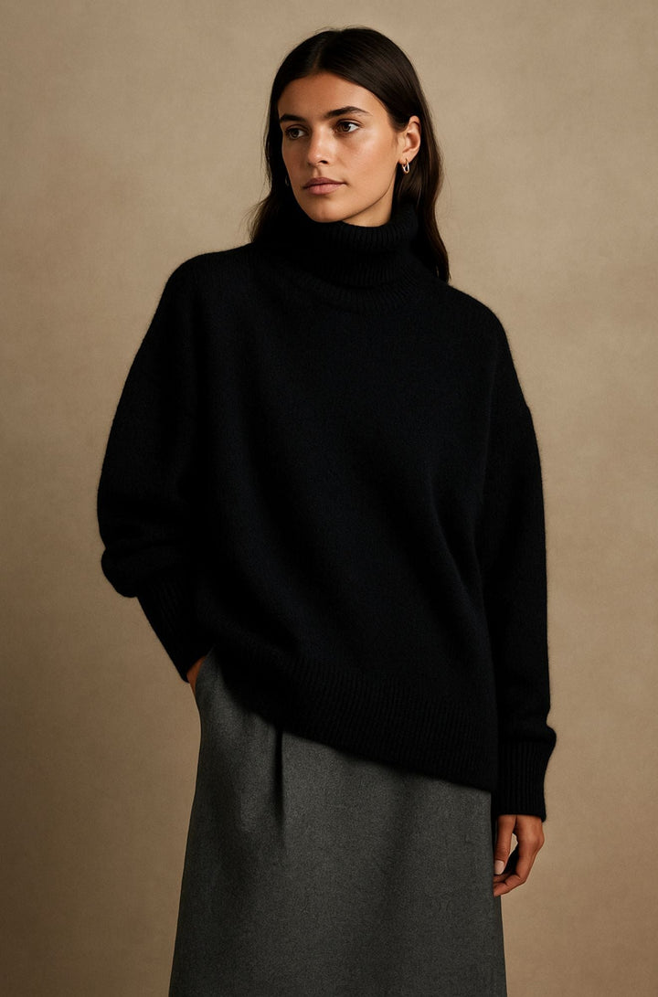Soft Cashmere Funnel-Neck Jumper