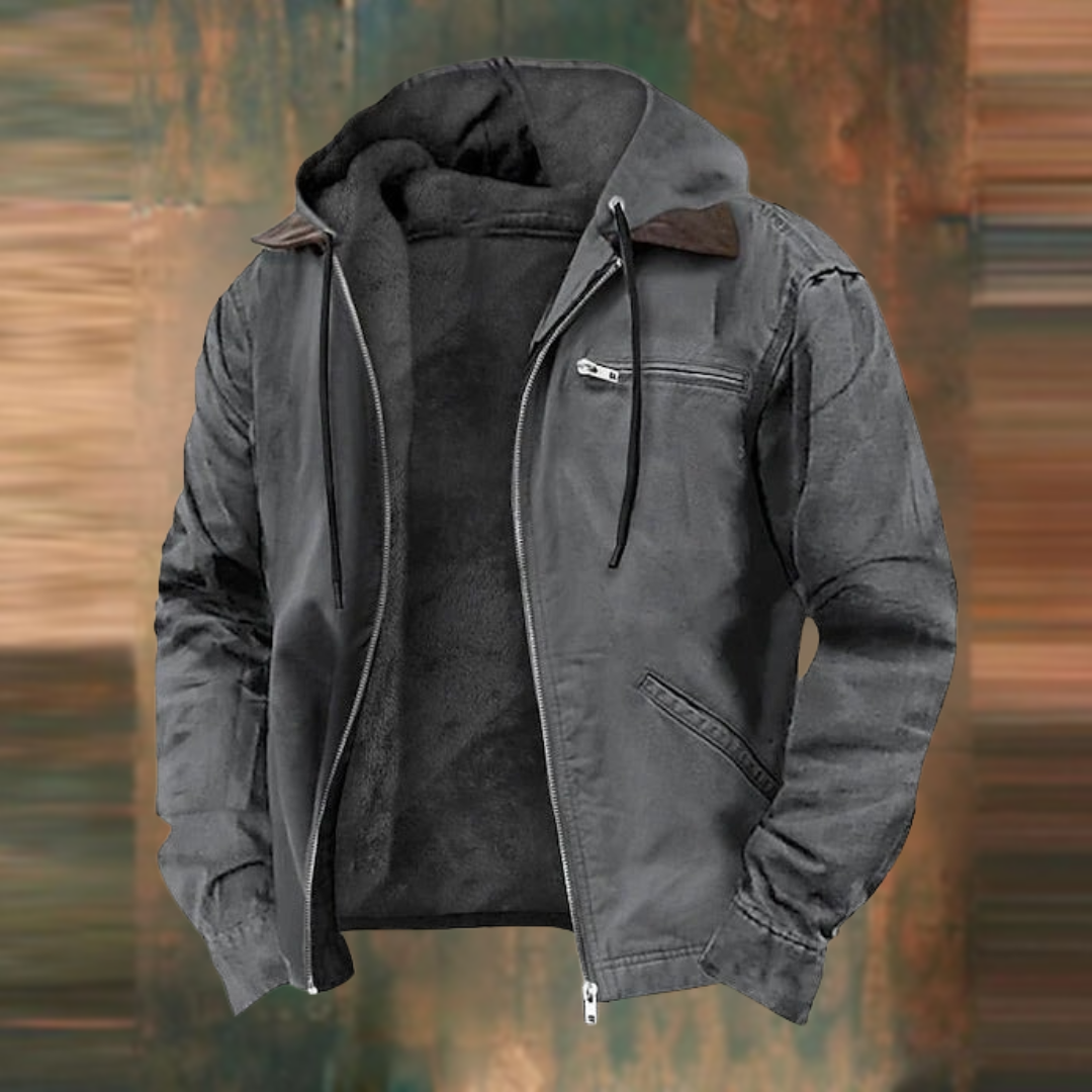 Fleece-Lined Hooded Jacket