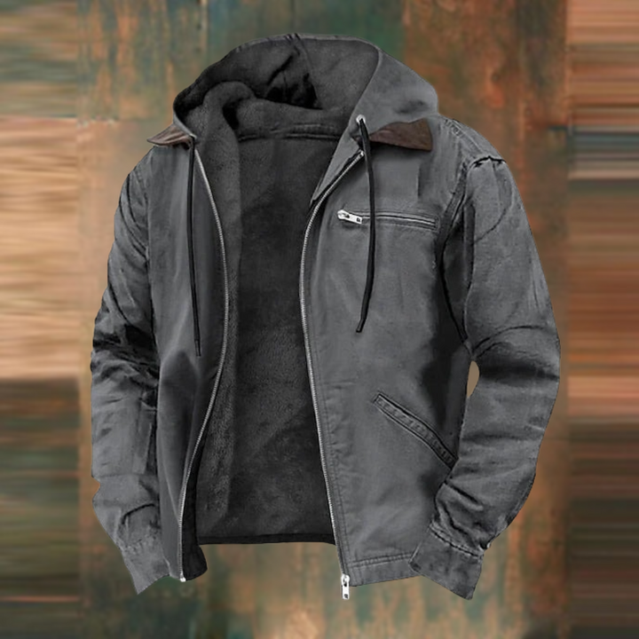 Fleece-Lined Hooded Jacket