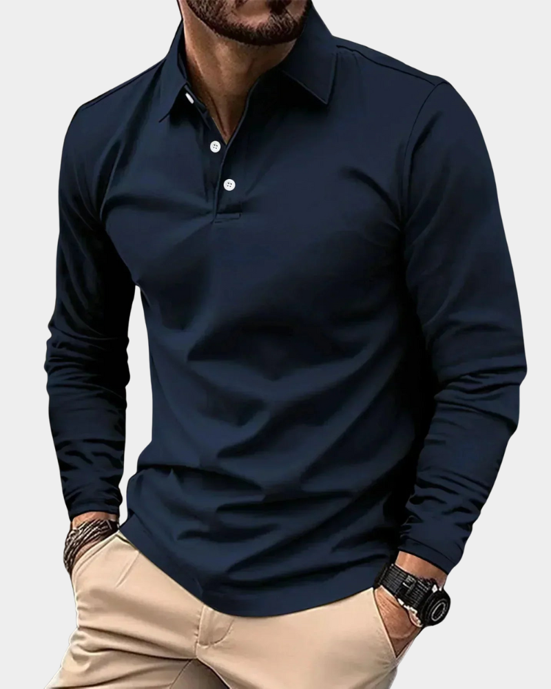 Modern Fit Long-Sleeve Polo