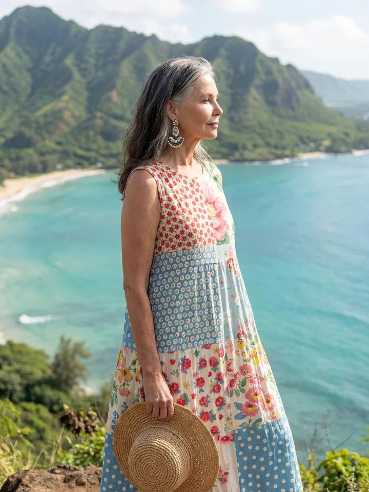 Kira | Coastal Floral Midi Dress
