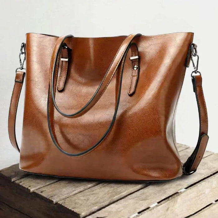 Oil-Wax Leather Tote Bag