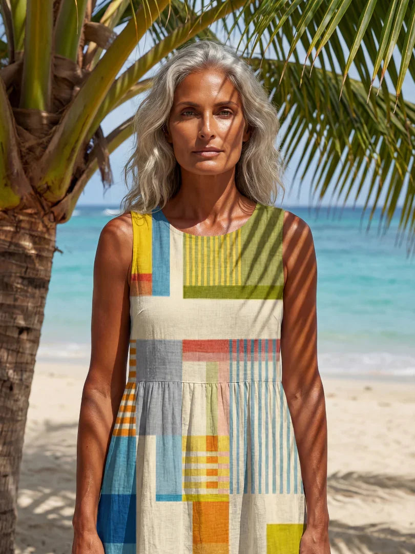Esme | Painted Block Midi Dress