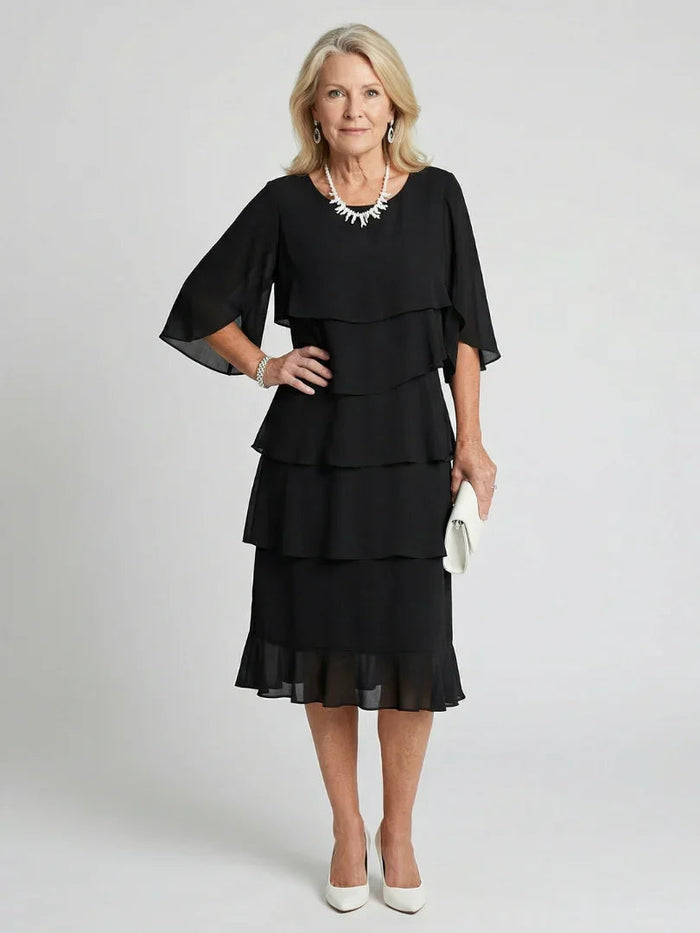 Brent | Layered Tier Midi Dress