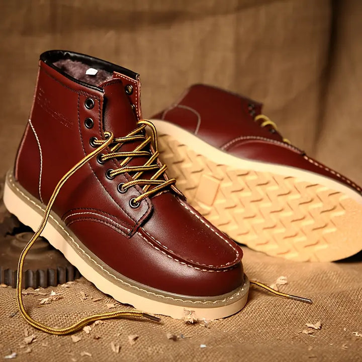Leather Moc-Toe Boots