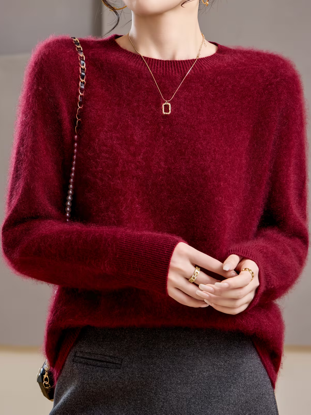 Brushed Cashmere Crew-Neck Jumper
