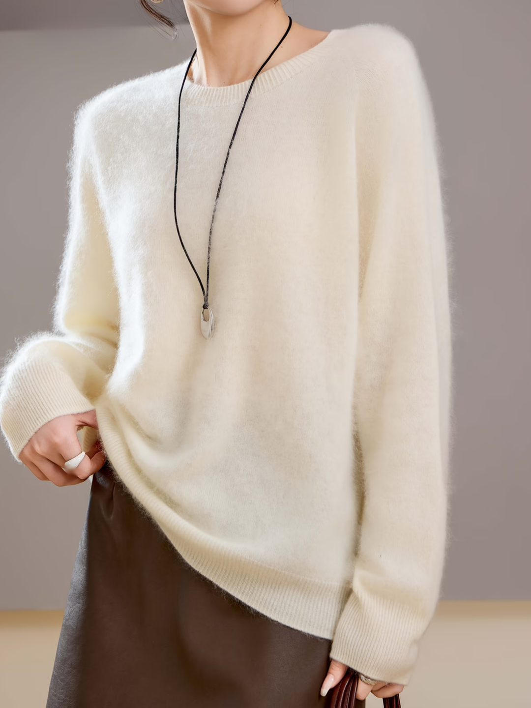 Brushed Cashmere Crew-Neck Jumper