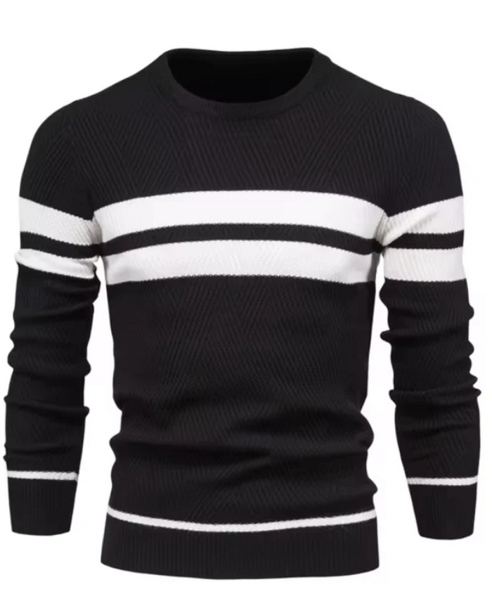 Stylish Men's Jumper With Stripes