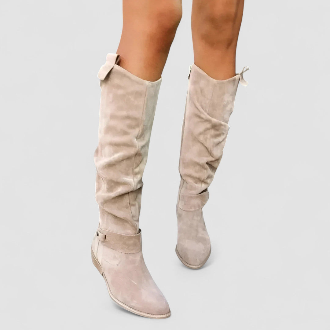 Slouch Knee-High Suede Boots