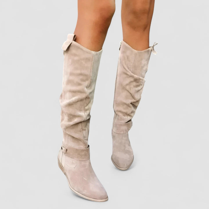 Slouch Knee-High Suede Boots