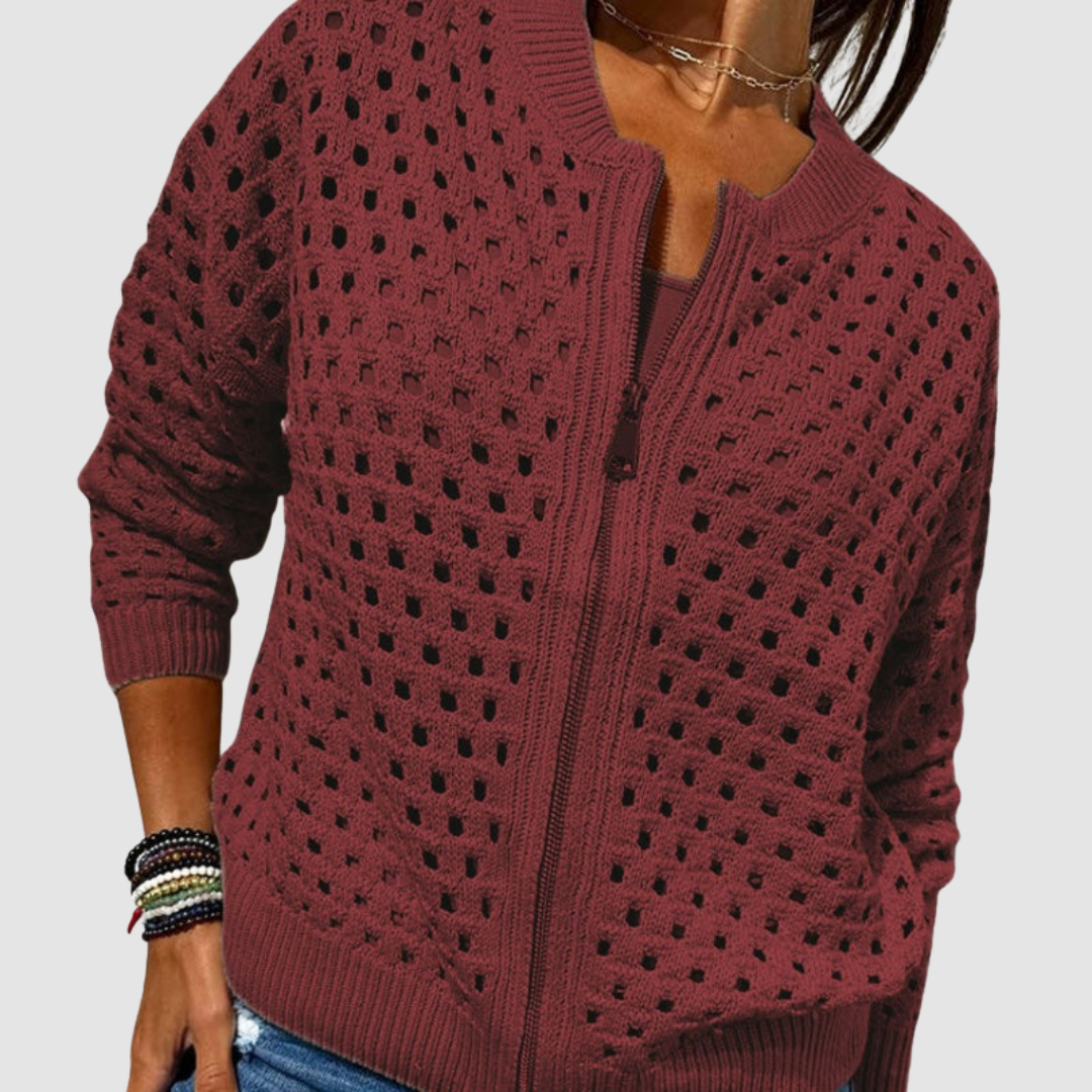 Cashmere Open-Knit Cardigan