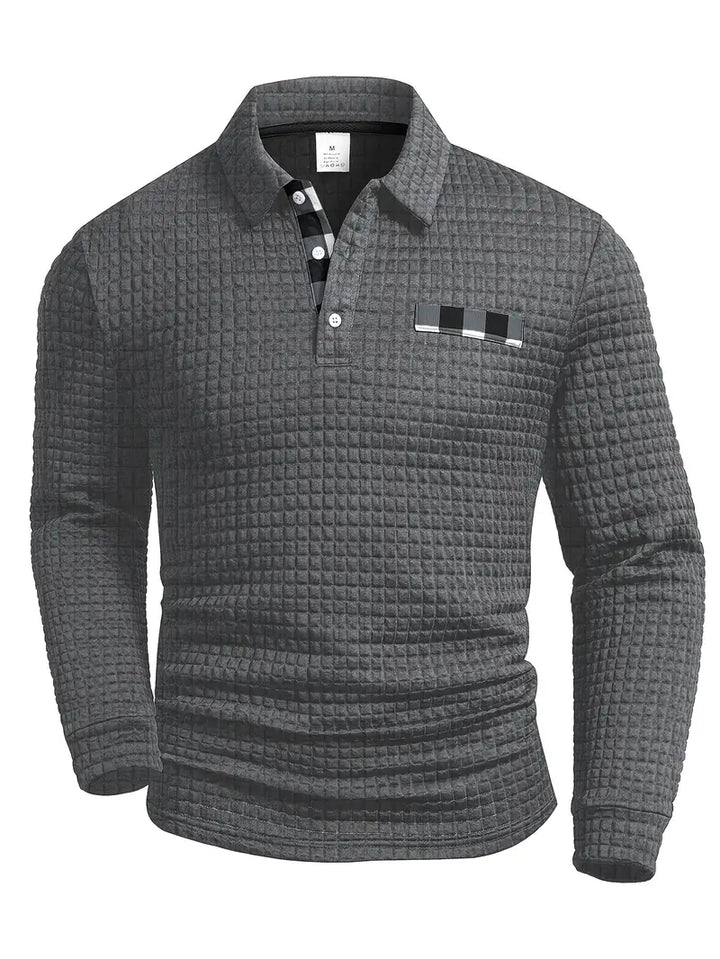 Ribbed Polo Sweater