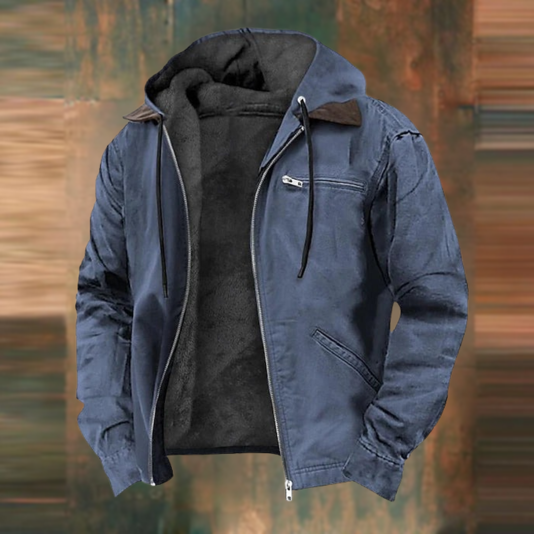 Fleece-Lined Hooded Jacket