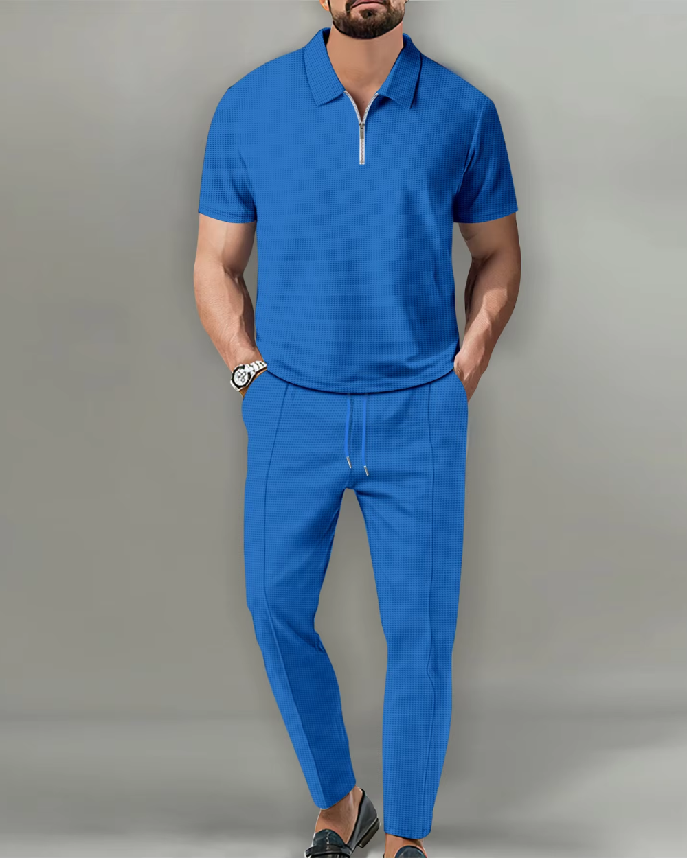2 Piece Zip Polo Set