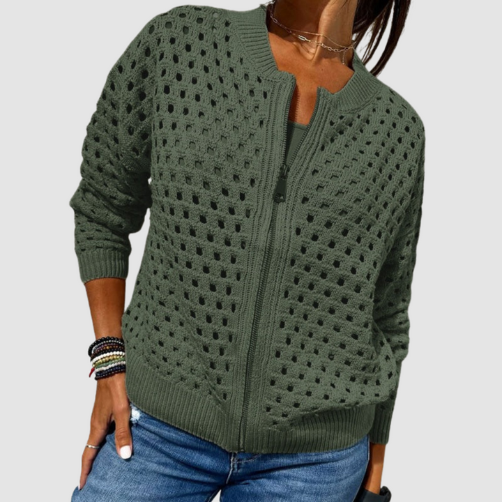 Cashmere Open-Knit Cardigan