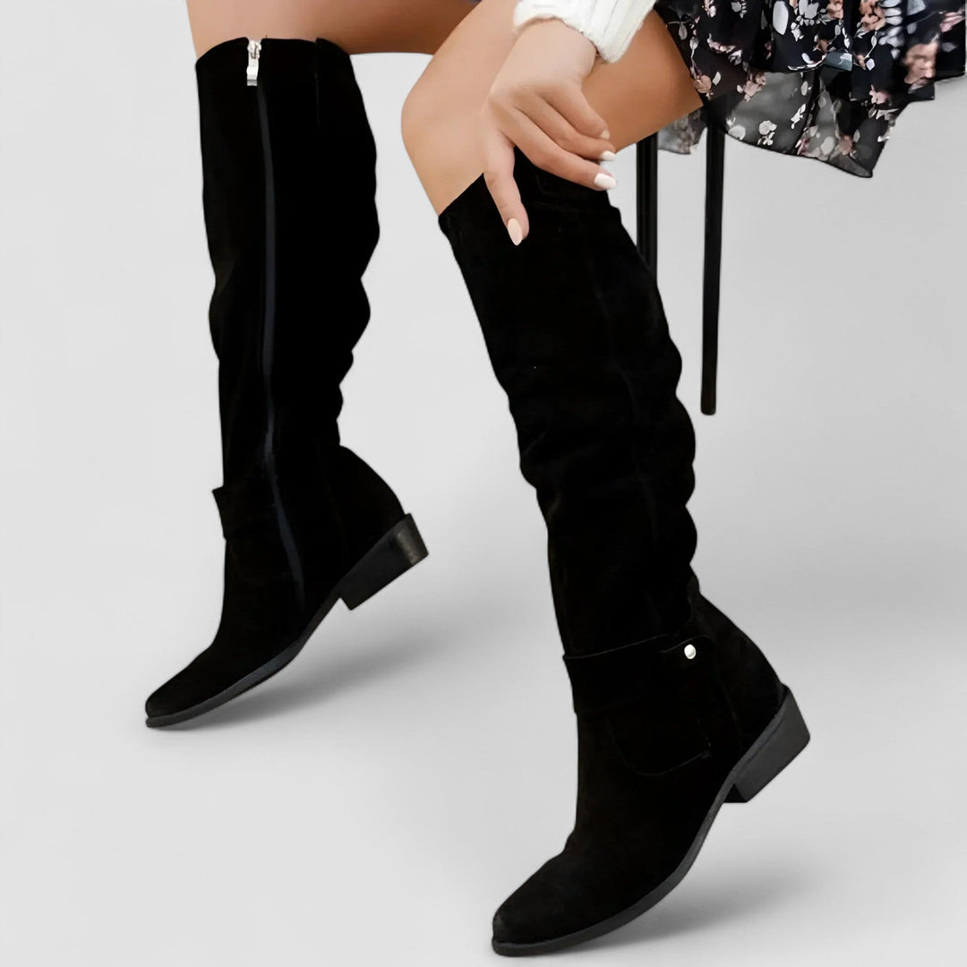 Slouch Knee-High Suede Boots