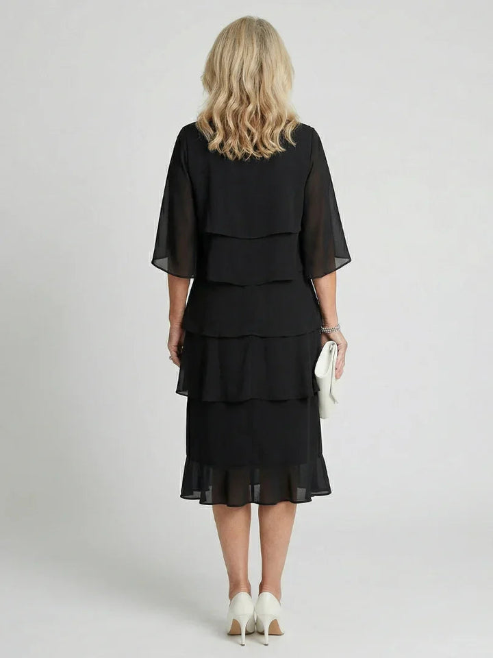 Brent | Layered Tier Midi Dress