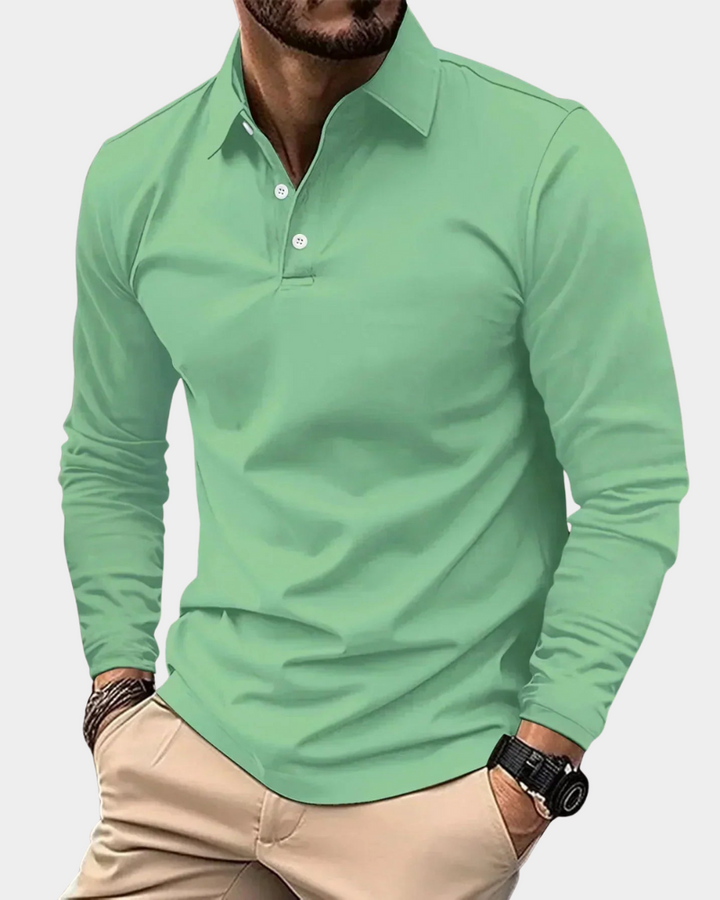 Modern Fit Long-Sleeve Polo