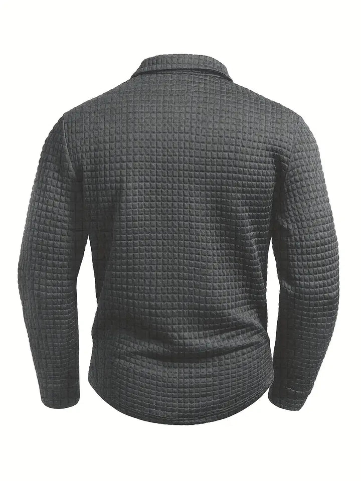 Ribbed Polo Sweater