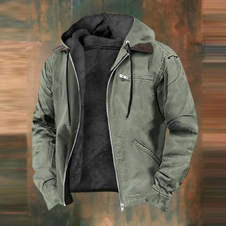 Fleece-Lined Hooded Jacket