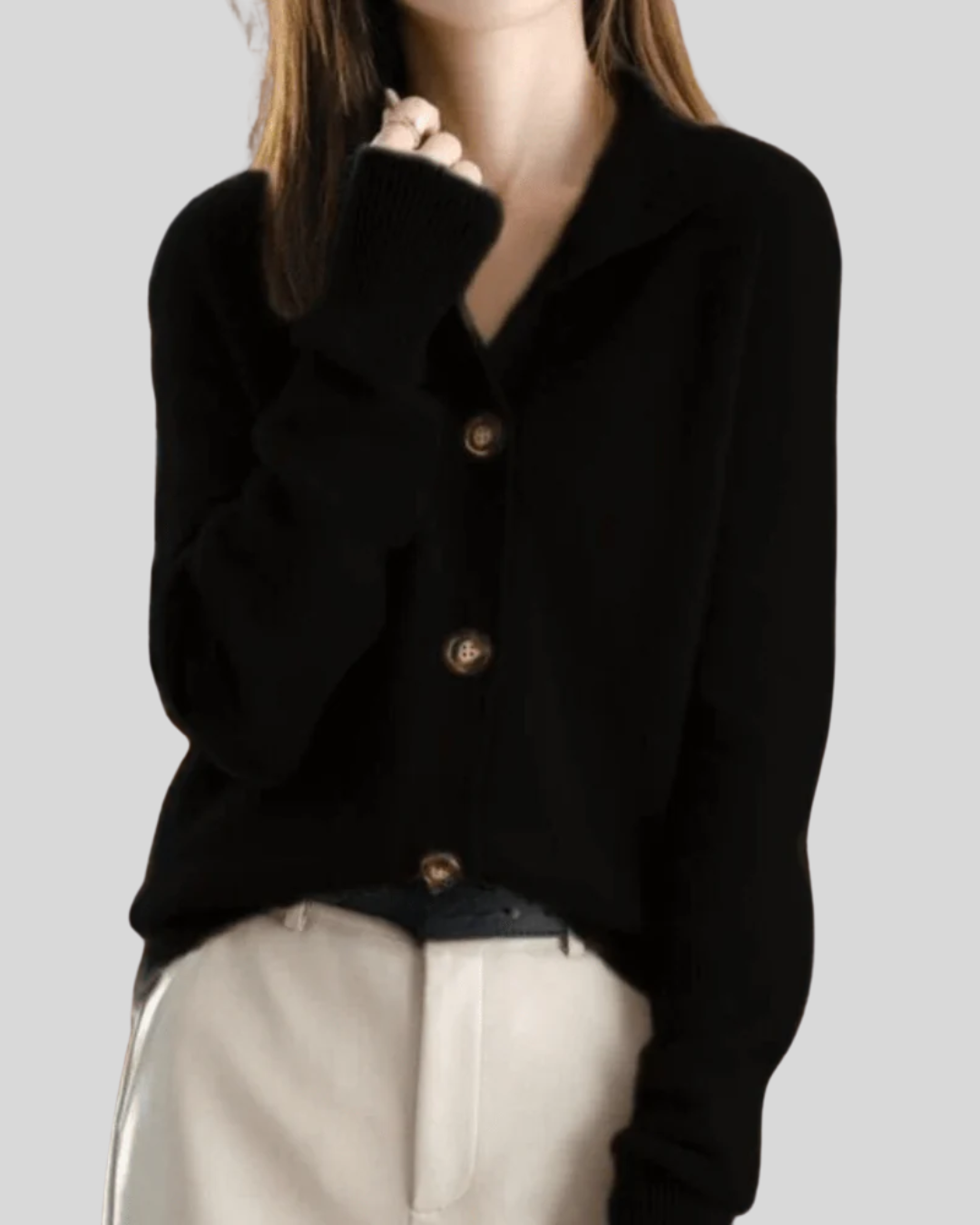Button-Through Cashmere Cardigan