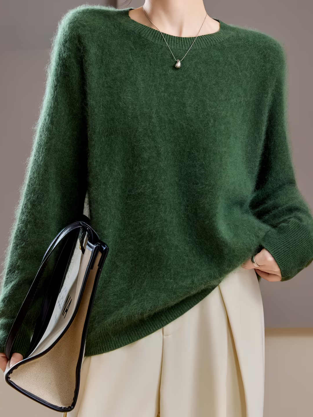 Brushed Cashmere Crew-Neck Jumper