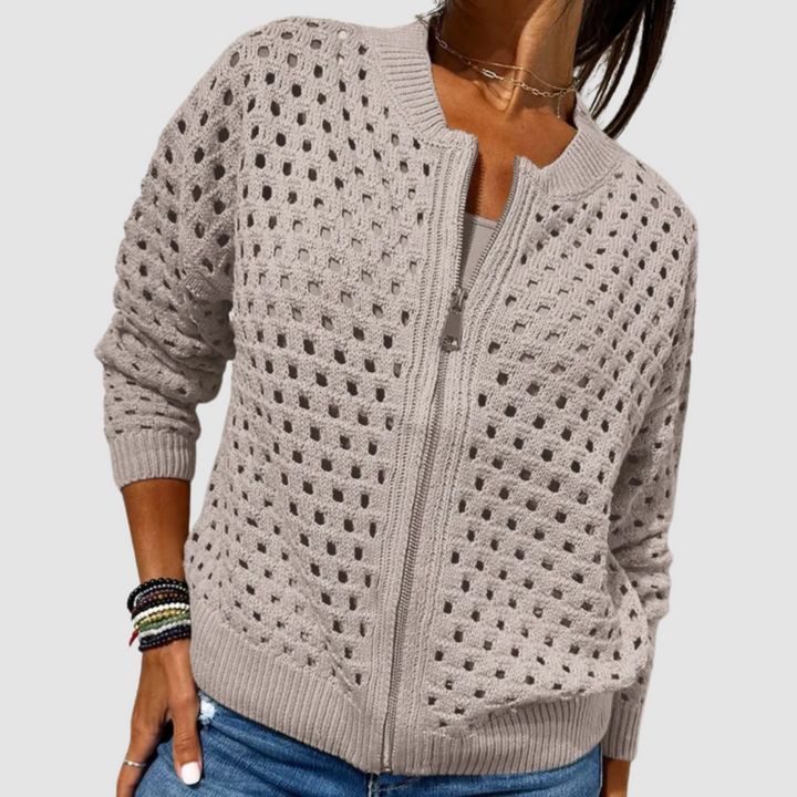 Cashmere Open-Knit Cardigan