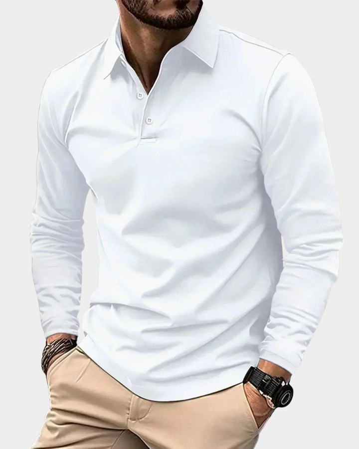 Modern Fit Long-Sleeve Polo