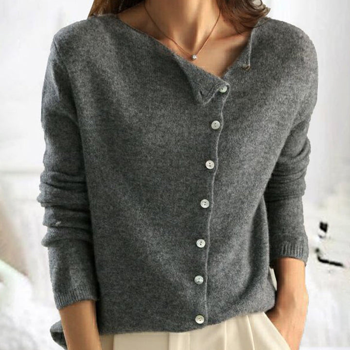 Asymmetric Cashmere Cardigan