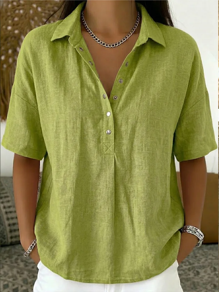 Linen Collared Blouse