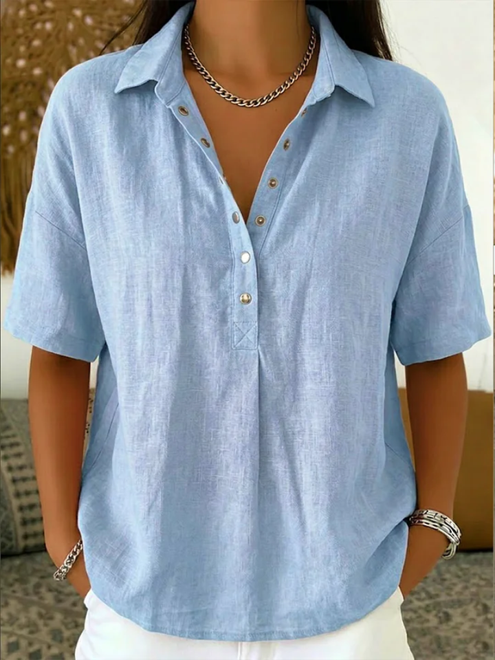 Linen Collared Blouse