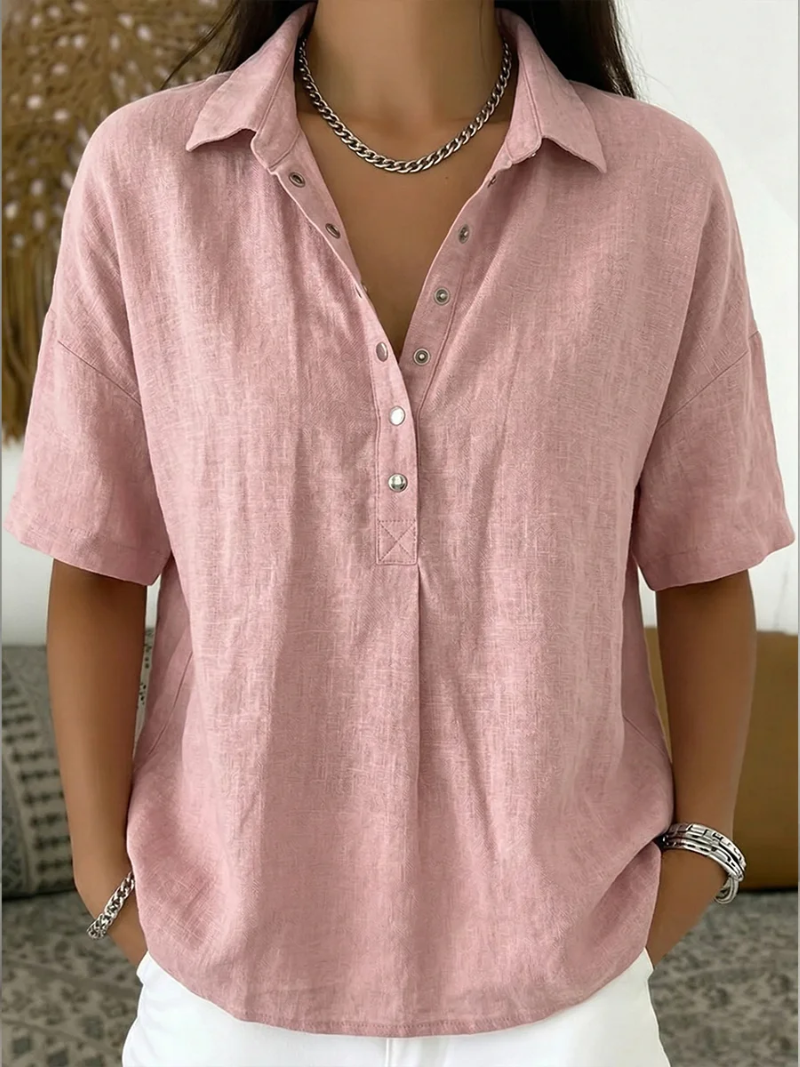 Linen Collared Blouse