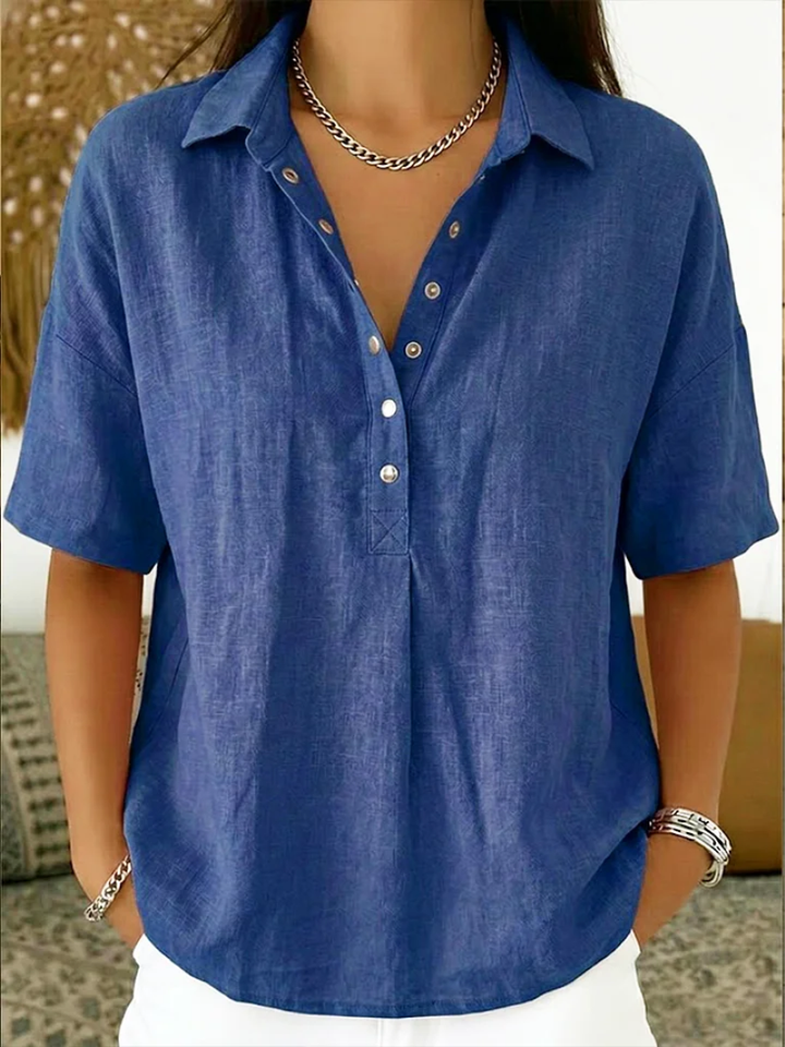 Linen Collared Blouse