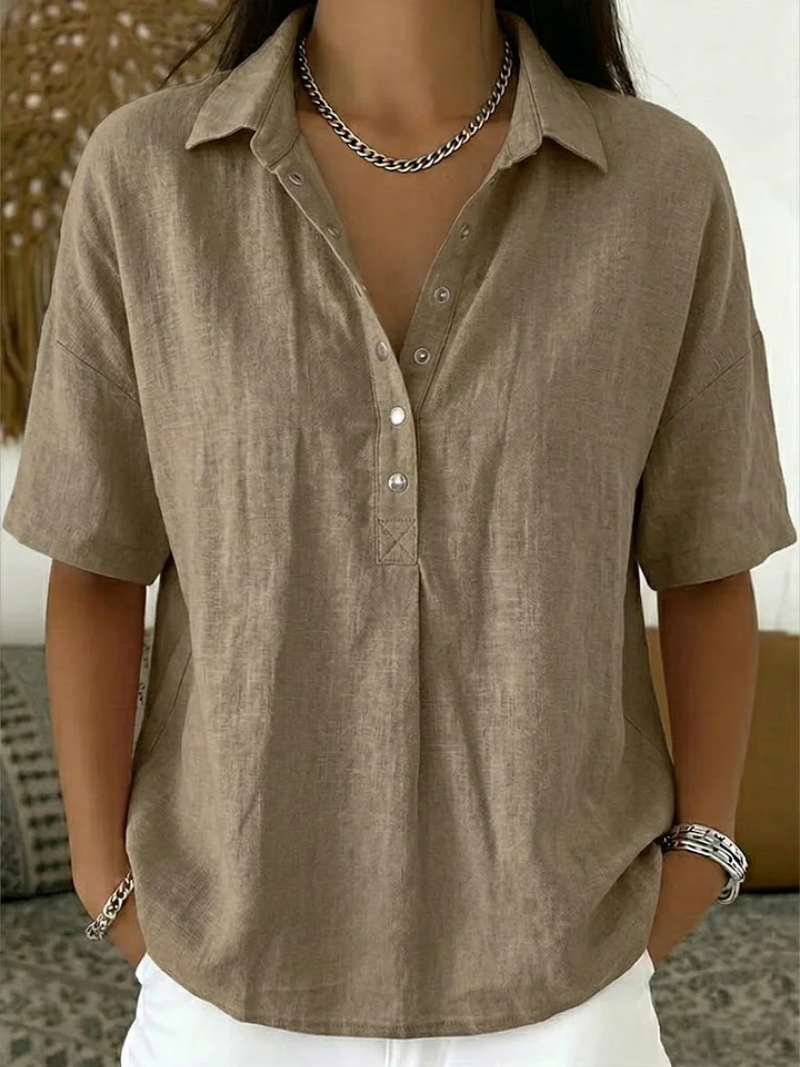 Linen Collared Blouse